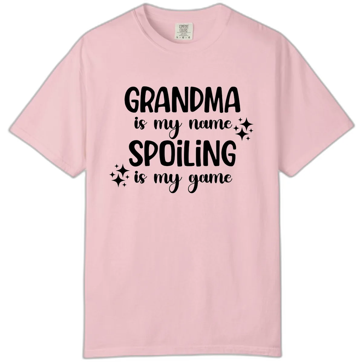 Grandma Is My Name Spoiling Is My Game Comfort Color in Blossom